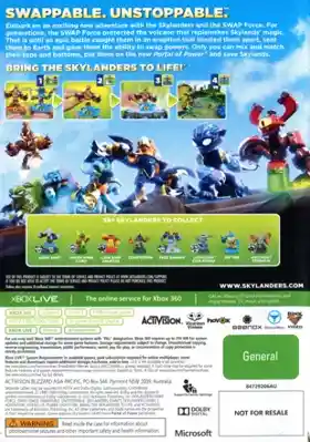 Skylanders Swap Force (USA) box cover back